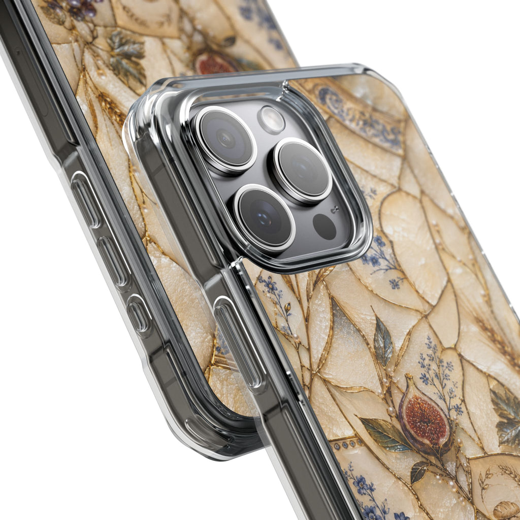 Floral Mosaic Magnetic Clear Phone Case