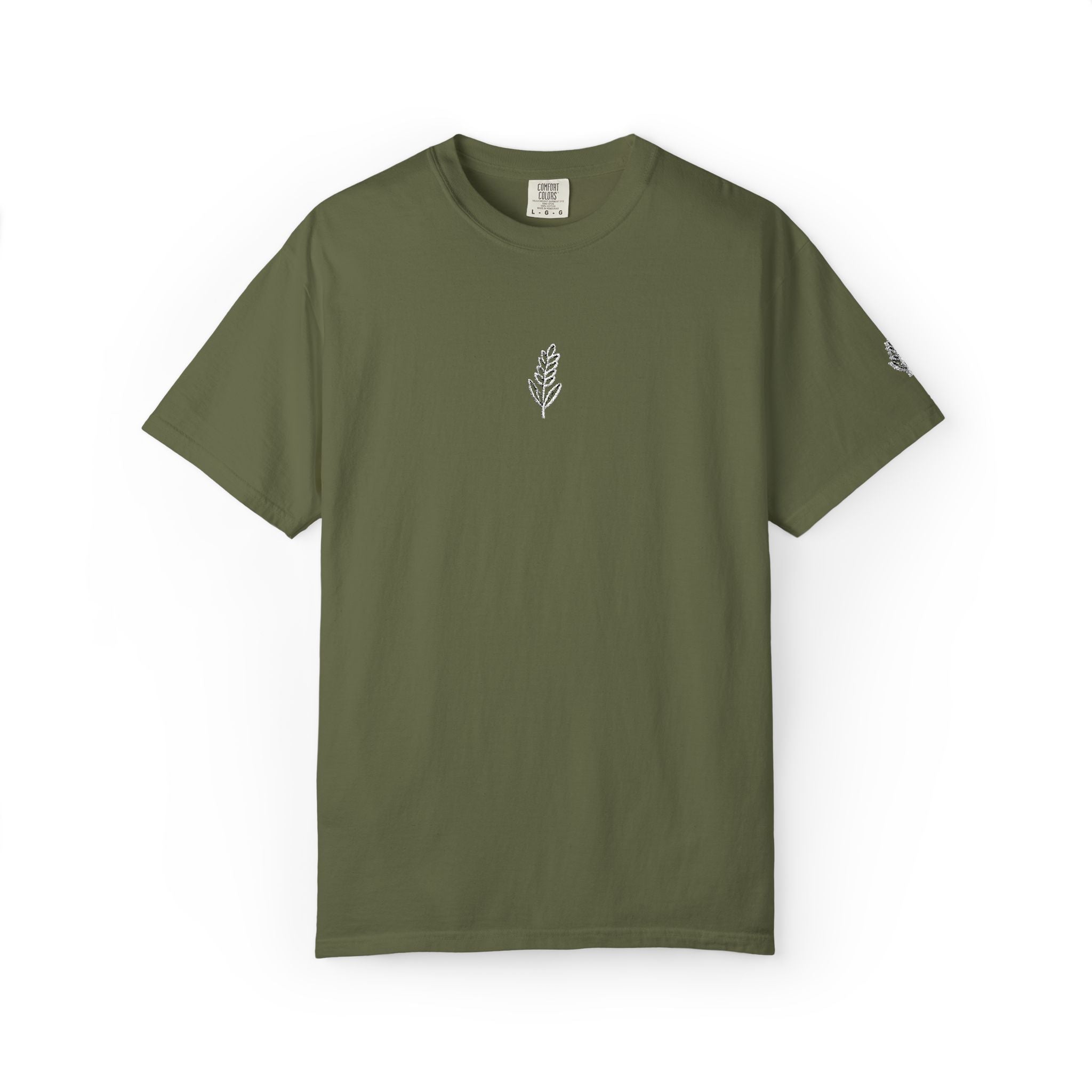 Christian Wheat Embroidered T-Shirt | Fall Comfort Colors Tee | Daily Bread Faith Shirt | Minimal Christian Fall Shirt