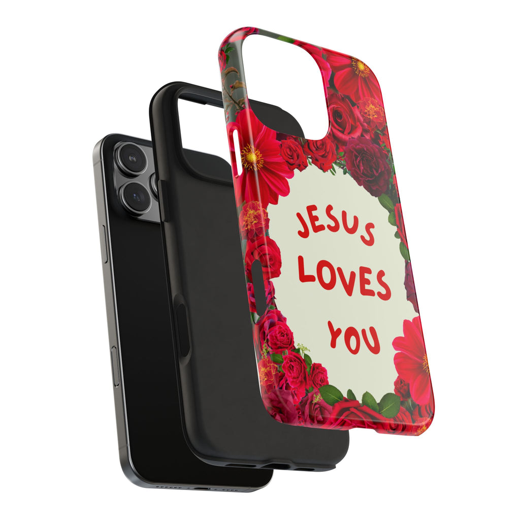 JESUS LOVES YOU Phone Case (Red)