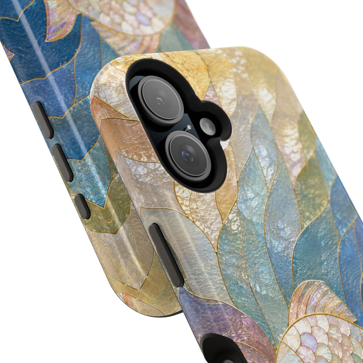 Fish Mosaic Magnetic Phone Case — Impact-Resistant Ocean Art