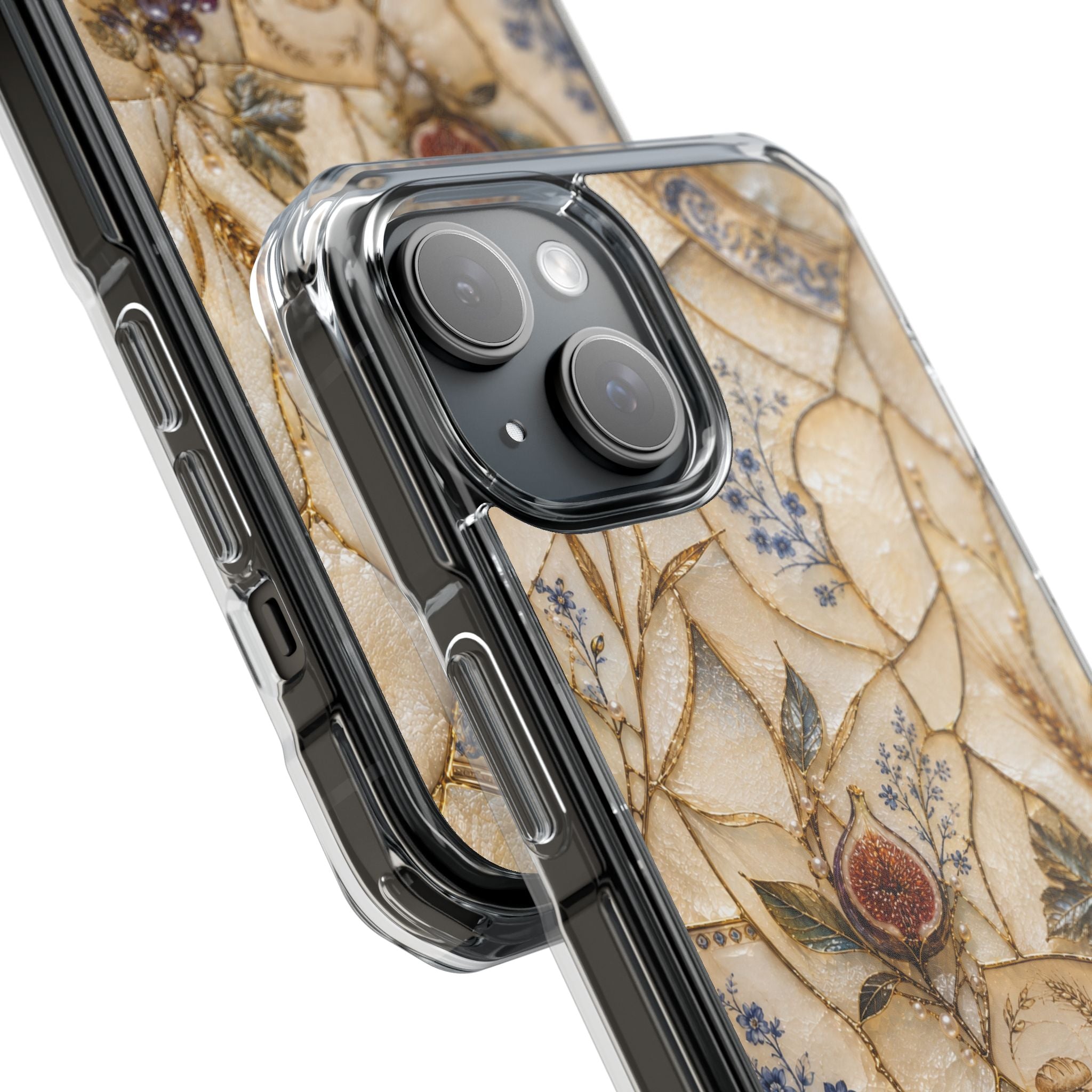 Floral Mosaic Magnetic Clear Phone Case