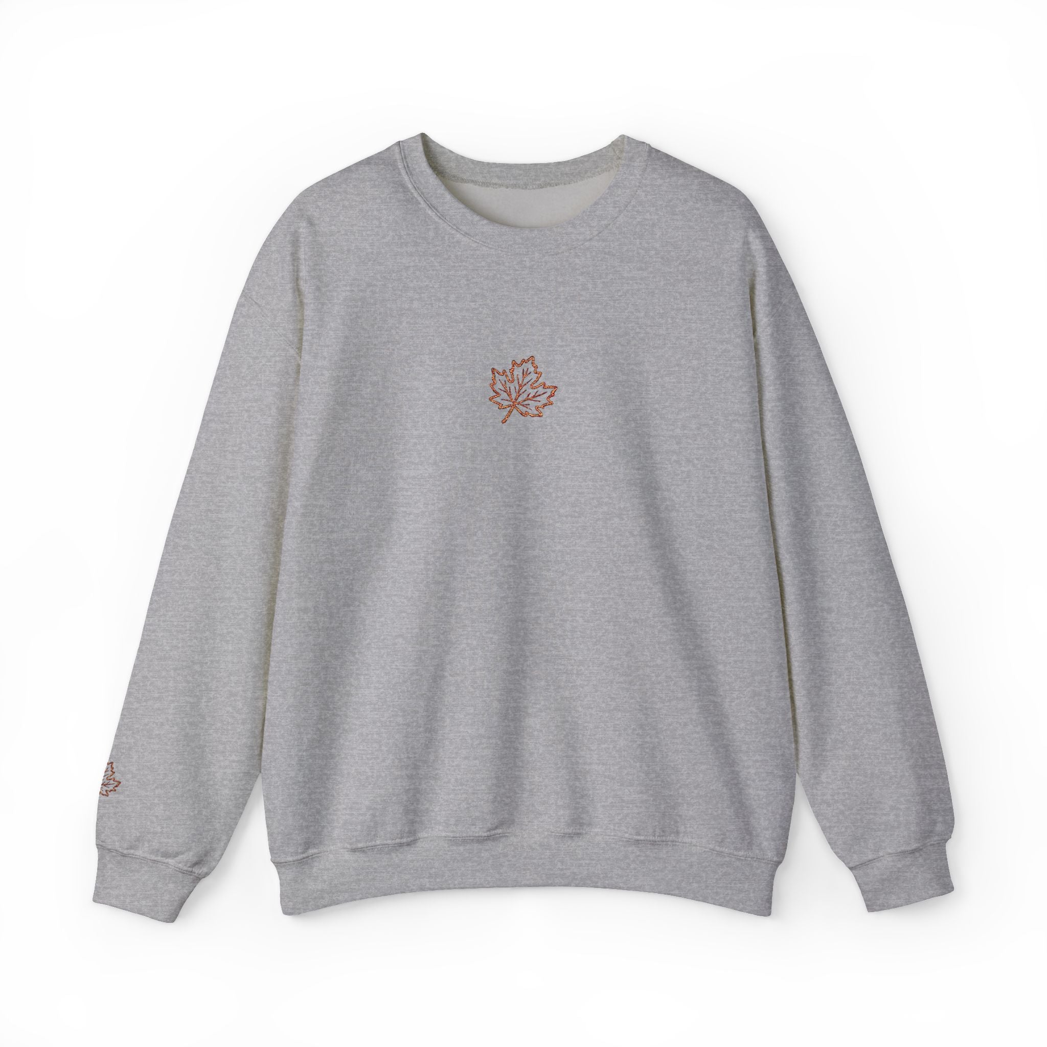 Embroidered Maple Leaf Crewneck Sweatshirt | Christian Fall Pullover | Minimal Autumn Sweatshirt | Cozy Faith Inspired Sweater
