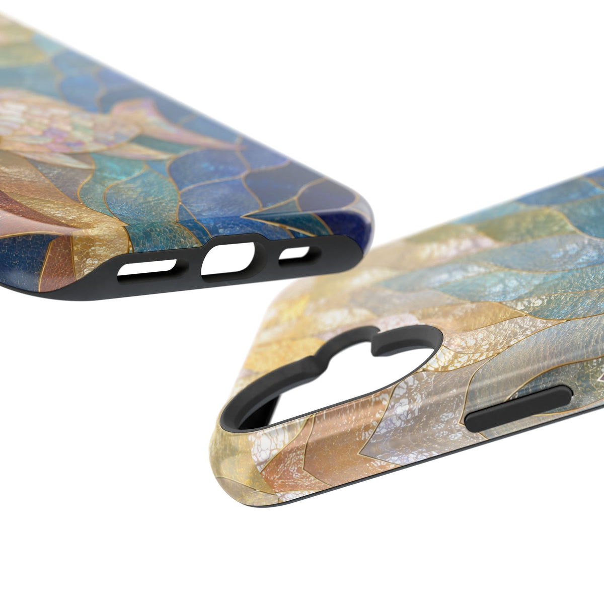 Fish Mosaic Magnetic Phone Case — Impact-Resistant Ocean Art