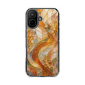 Clear Magnetic Phone Case — Autumn Mosaic Swirl Design