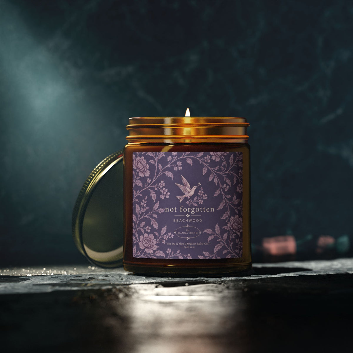 Coconut Apricot Scented Candle — 9oz Amber Jar (Not Forgotten)