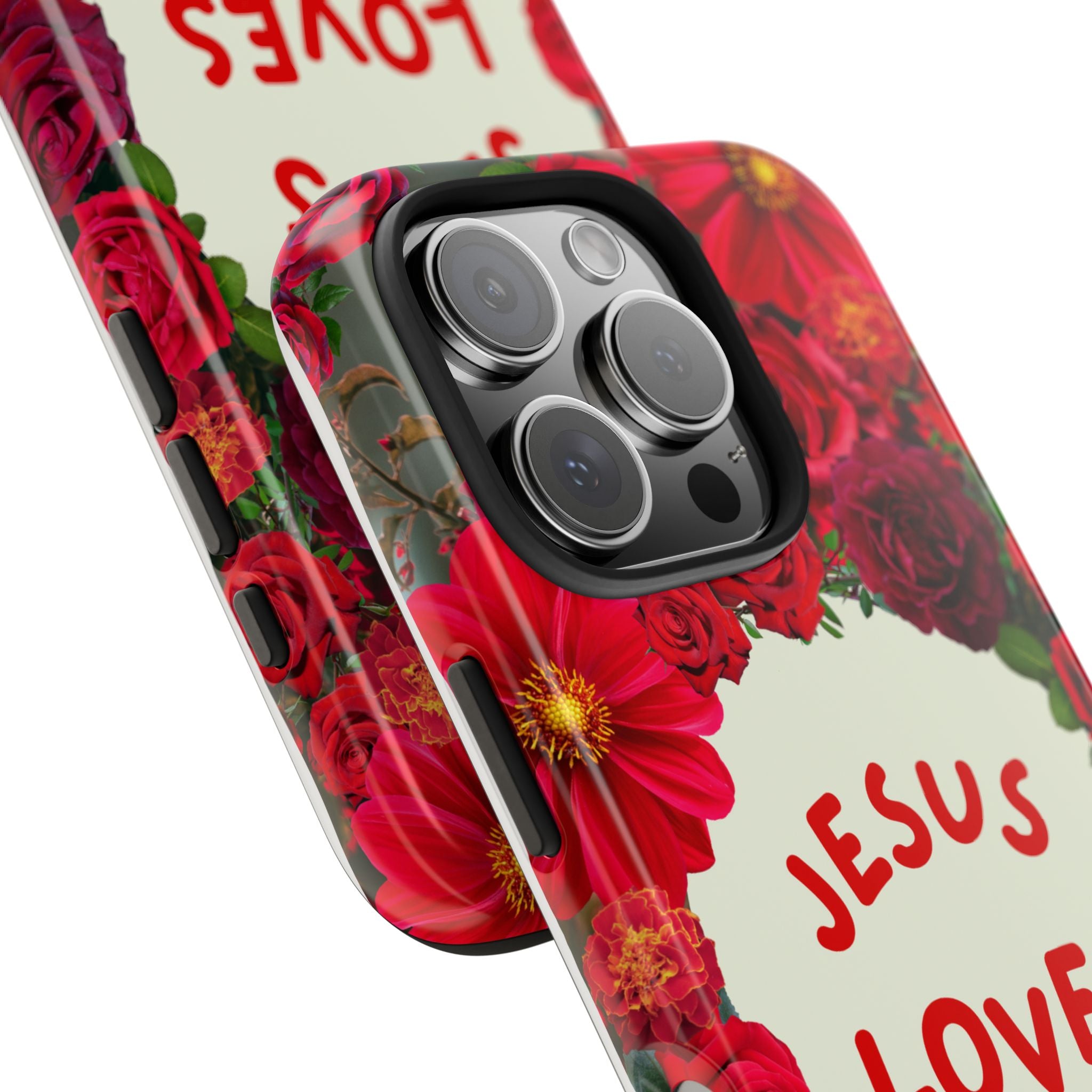 JESUS LOVES YOU Phone Case (Red)