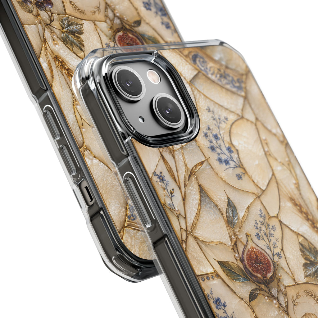 Floral Mosaic Magnetic Clear Phone Case