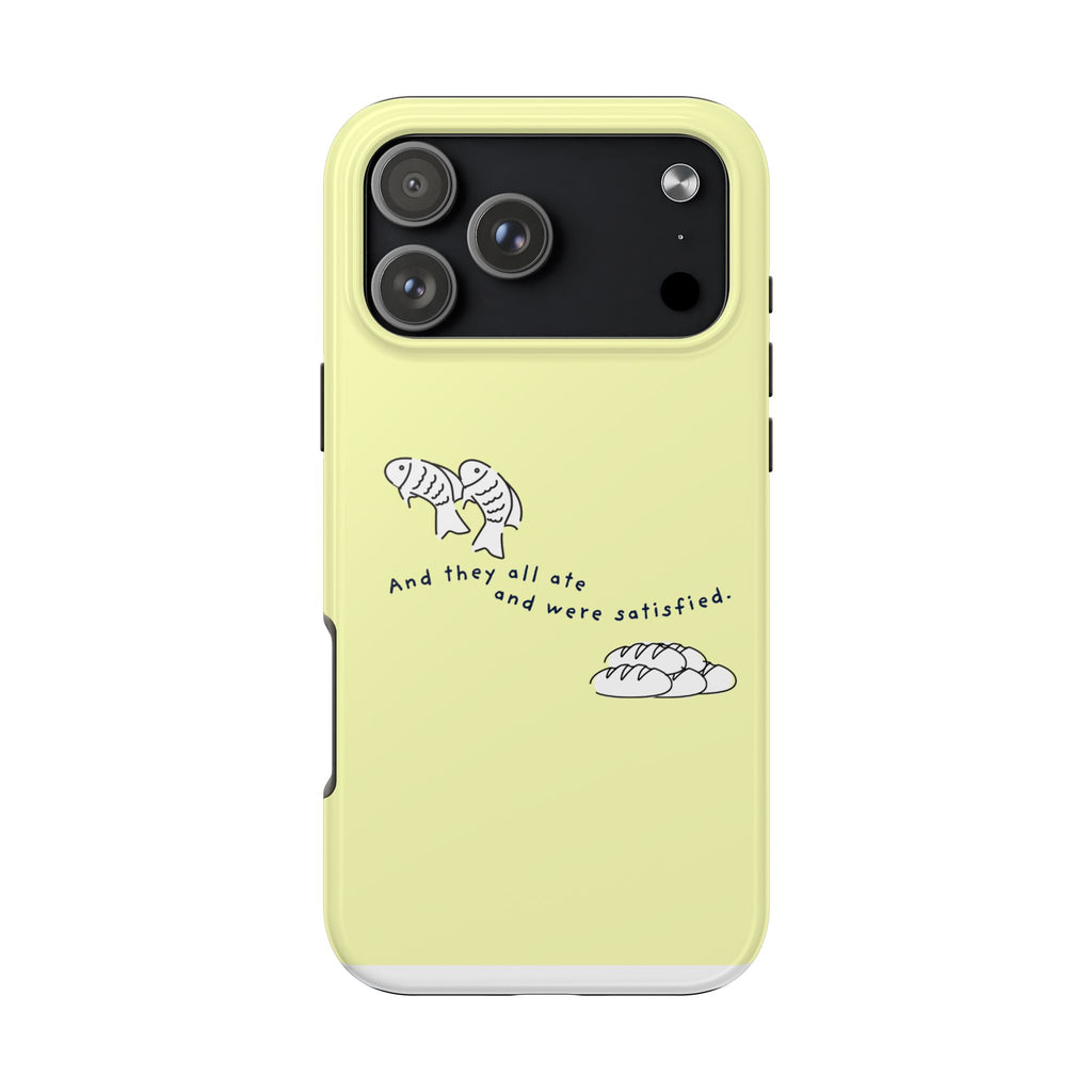 Fish and Loaves iPhone Case, Butter Yellow Coastal Faith Cover