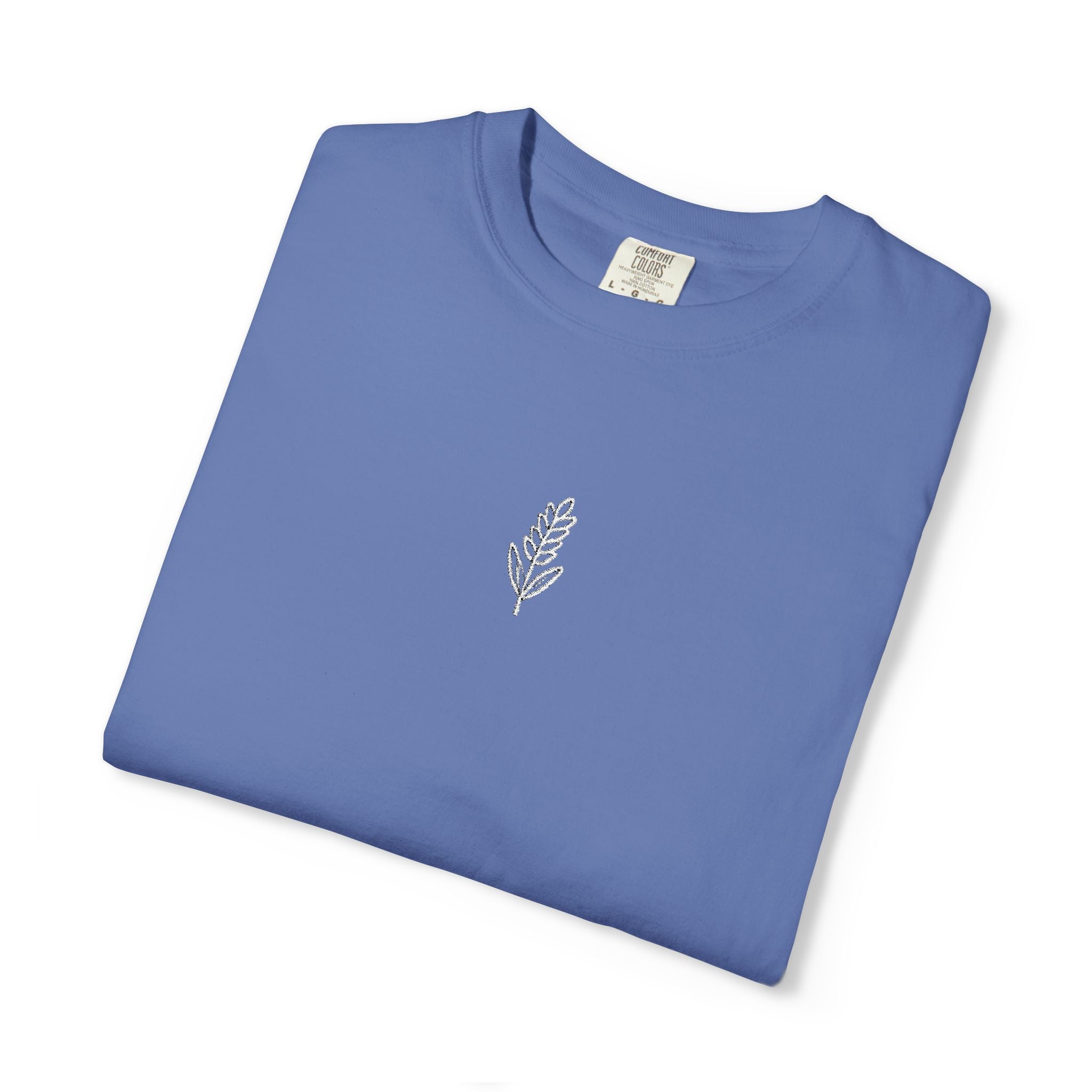 Christian Wheat Embroidered T-Shirt | Fall Comfort Colors Tee | Daily Bread Faith Shirt | Minimal Christian Fall Shirt