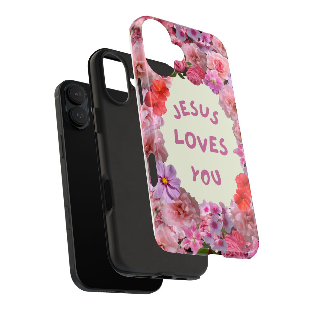 JESUS LOVES YOU Phone Case (Pink)