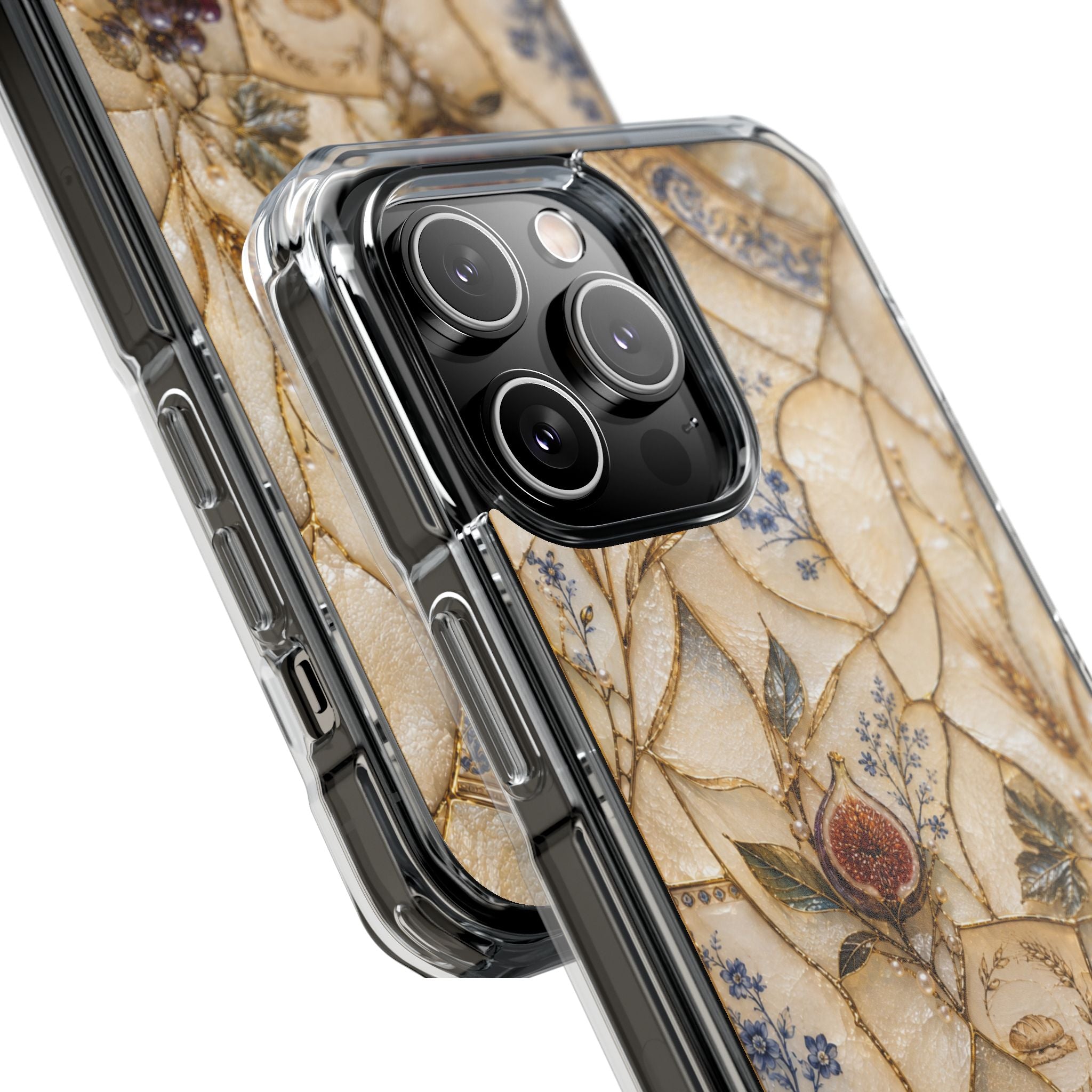 Floral Mosaic Magnetic Clear Phone Case