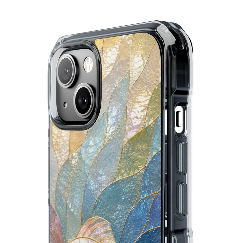 Trust and Know Clear Magnetic Phone Case — Iridescent Fish Mosaic Design