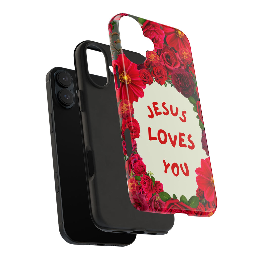 JESUS LOVES YOU Phone Case (Red)