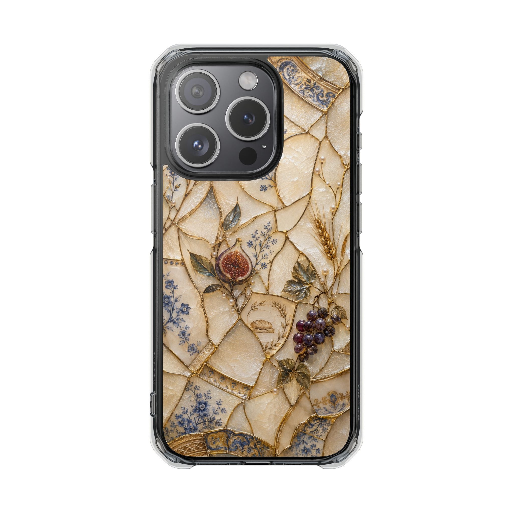 Floral Mosaic Magnetic Clear Phone Case