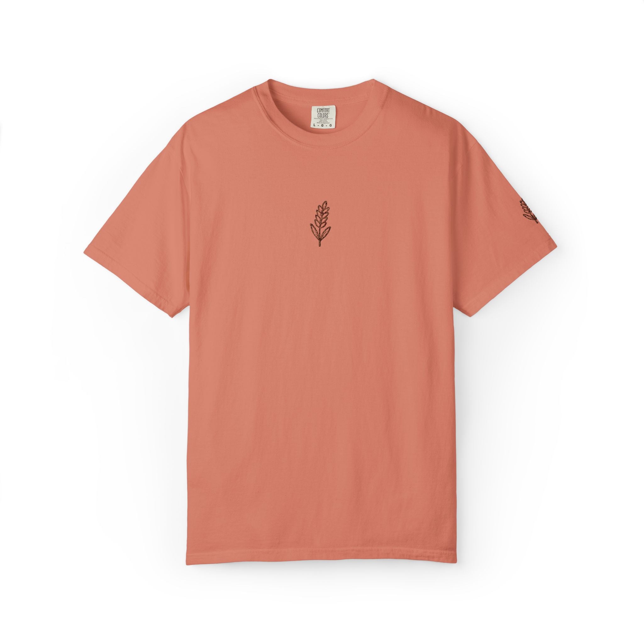 Christian Wheat Embroidered T-Shirt | Fall Comfort Colors Tee | Daily Bread Faith Shirt | Minimal Christian Fall Shirt
