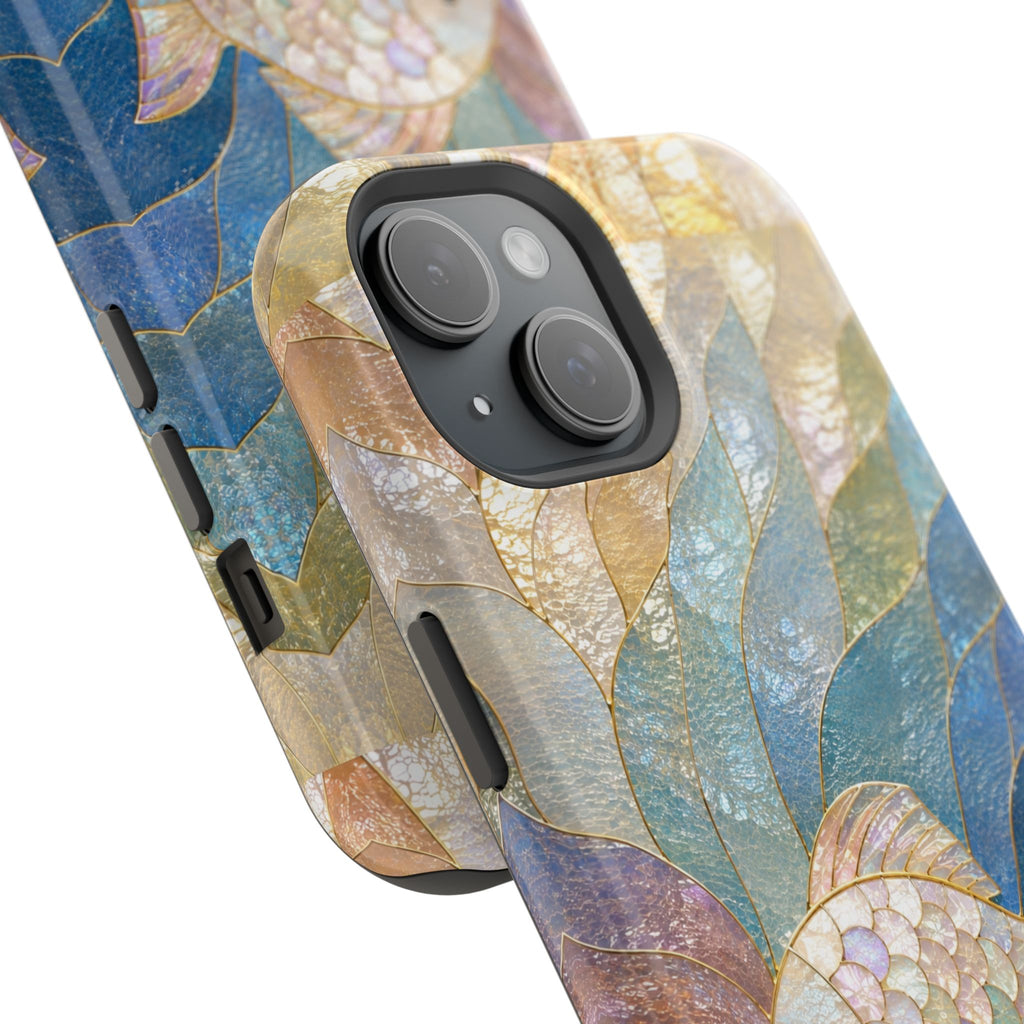 Fish Mosaic Magnetic Phone Case — Impact-Resistant Ocean Art