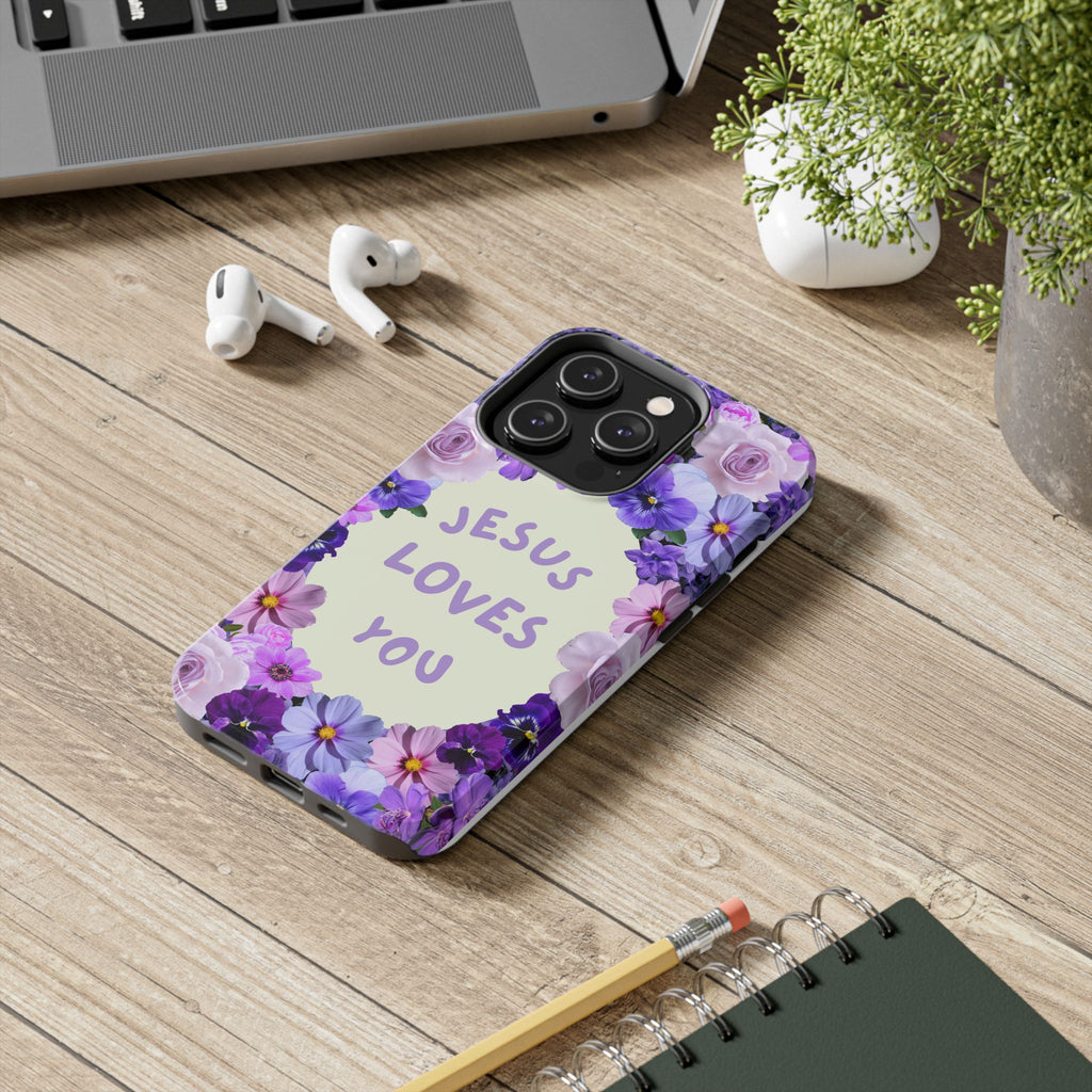 JESUS LOVES YOU Phone Case (Purple)
