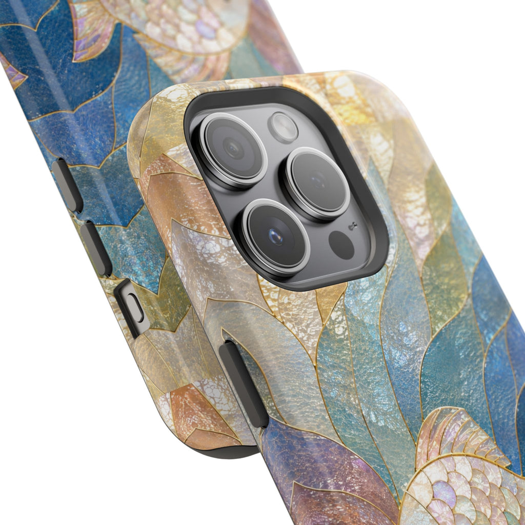 Fish Mosaic Magnetic Phone Case — Impact-Resistant Ocean Art