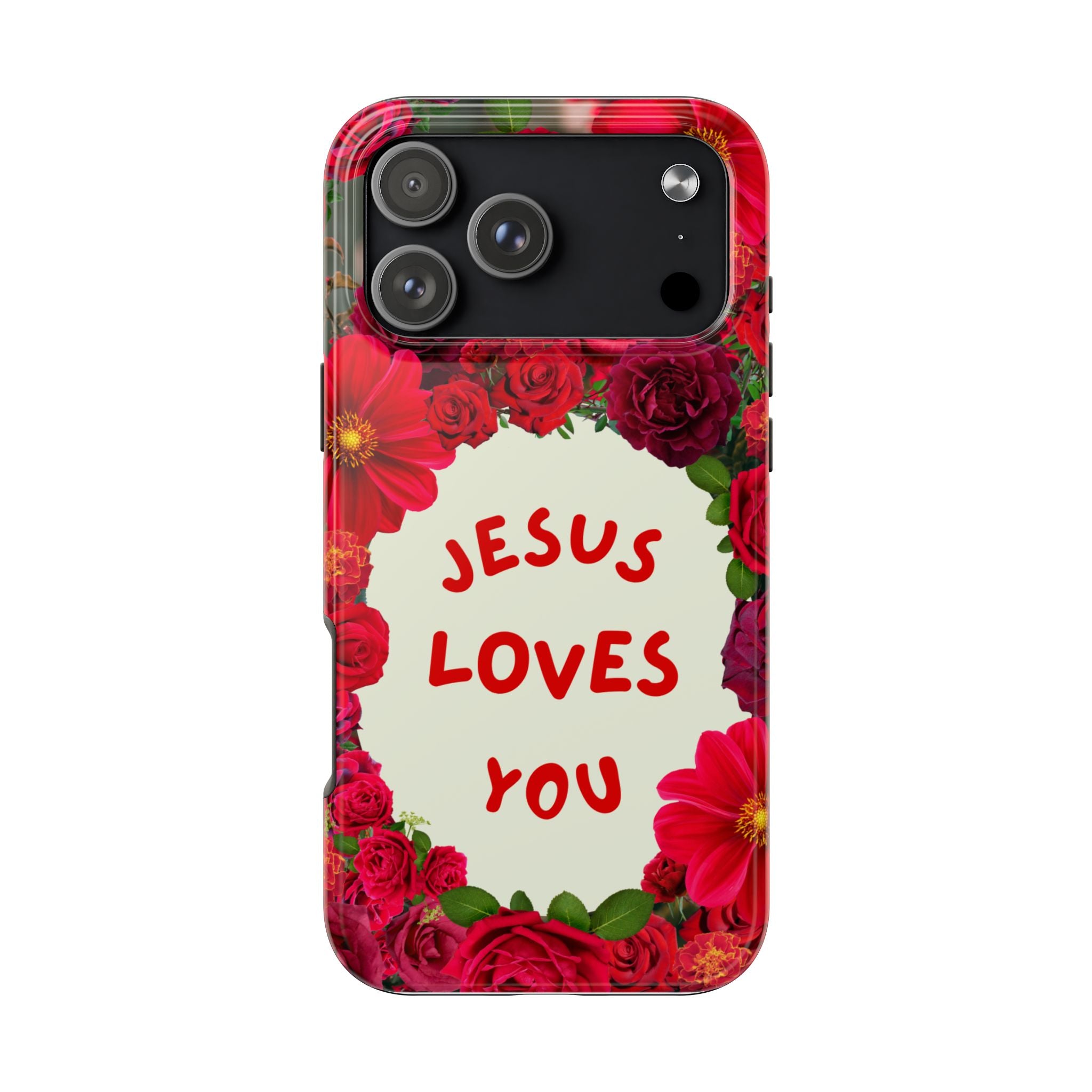 JESUS LOVES YOU Phone Case (Red)