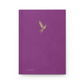Matte Purple Hardcover Journal with Gold Bird — Matte Notebook for Gratitude, Travel & Daily Notes