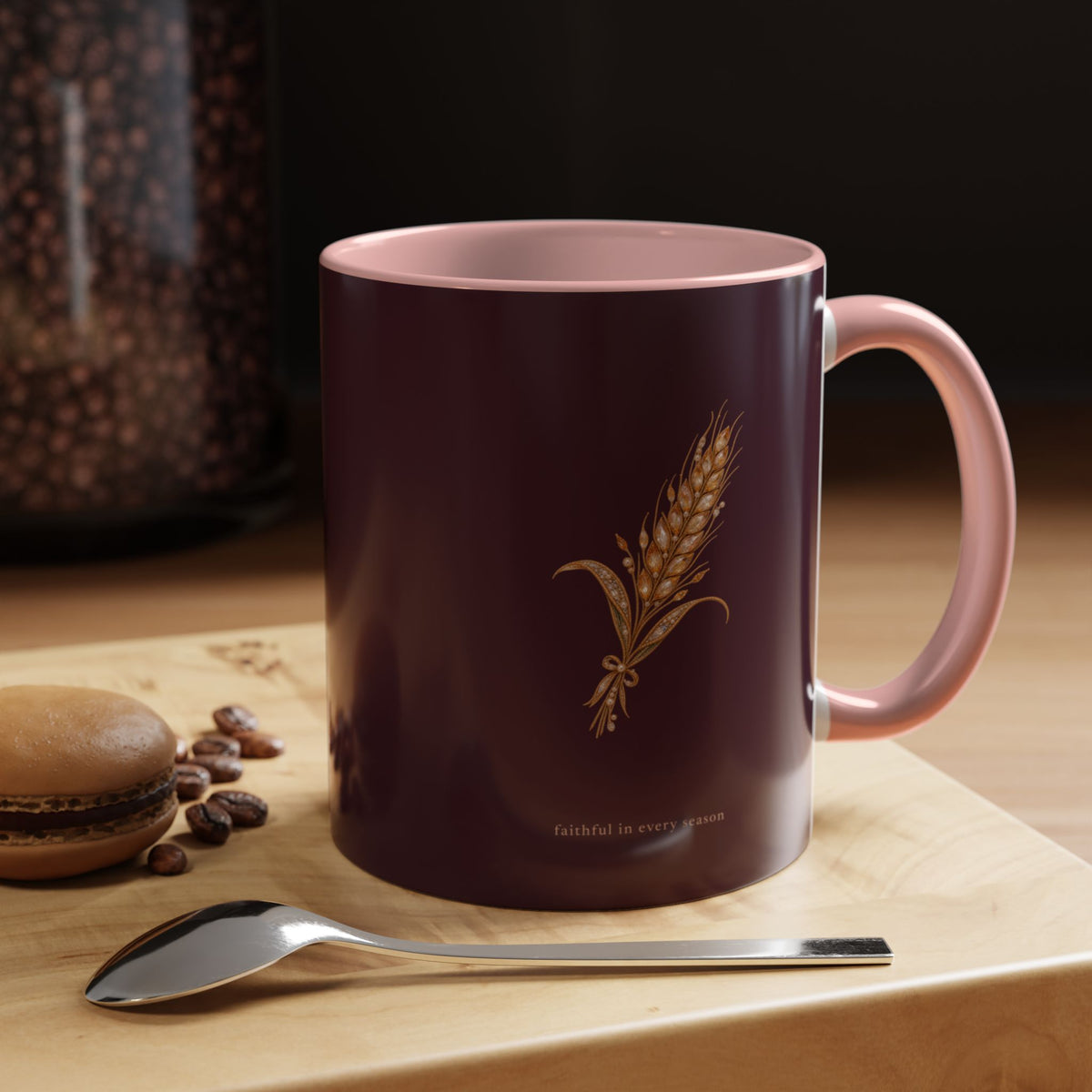 Faithful in Every Season Mug — Christian Wheat Coffee Mug, 11 oz