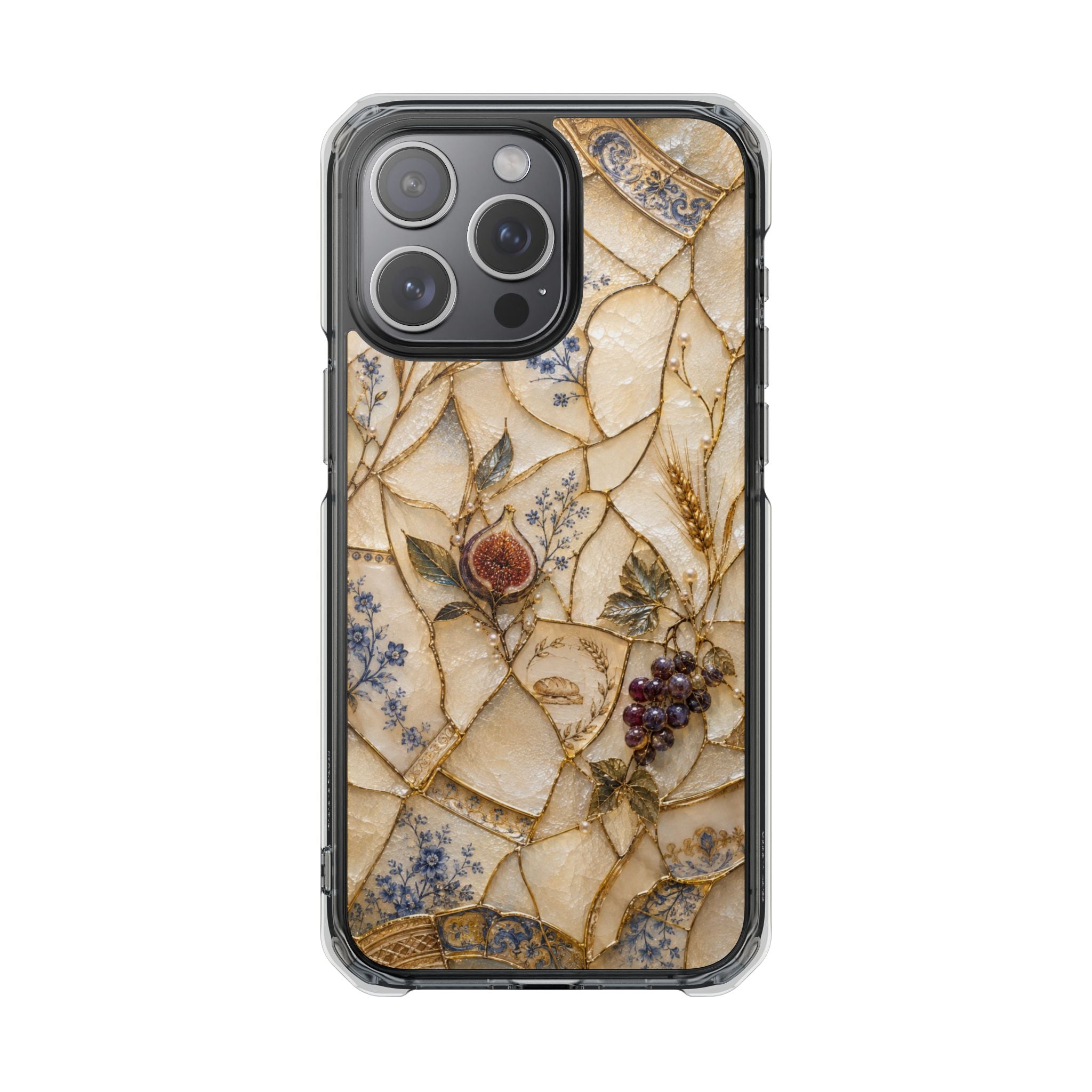 Floral Mosaic Magnetic Clear Phone Case