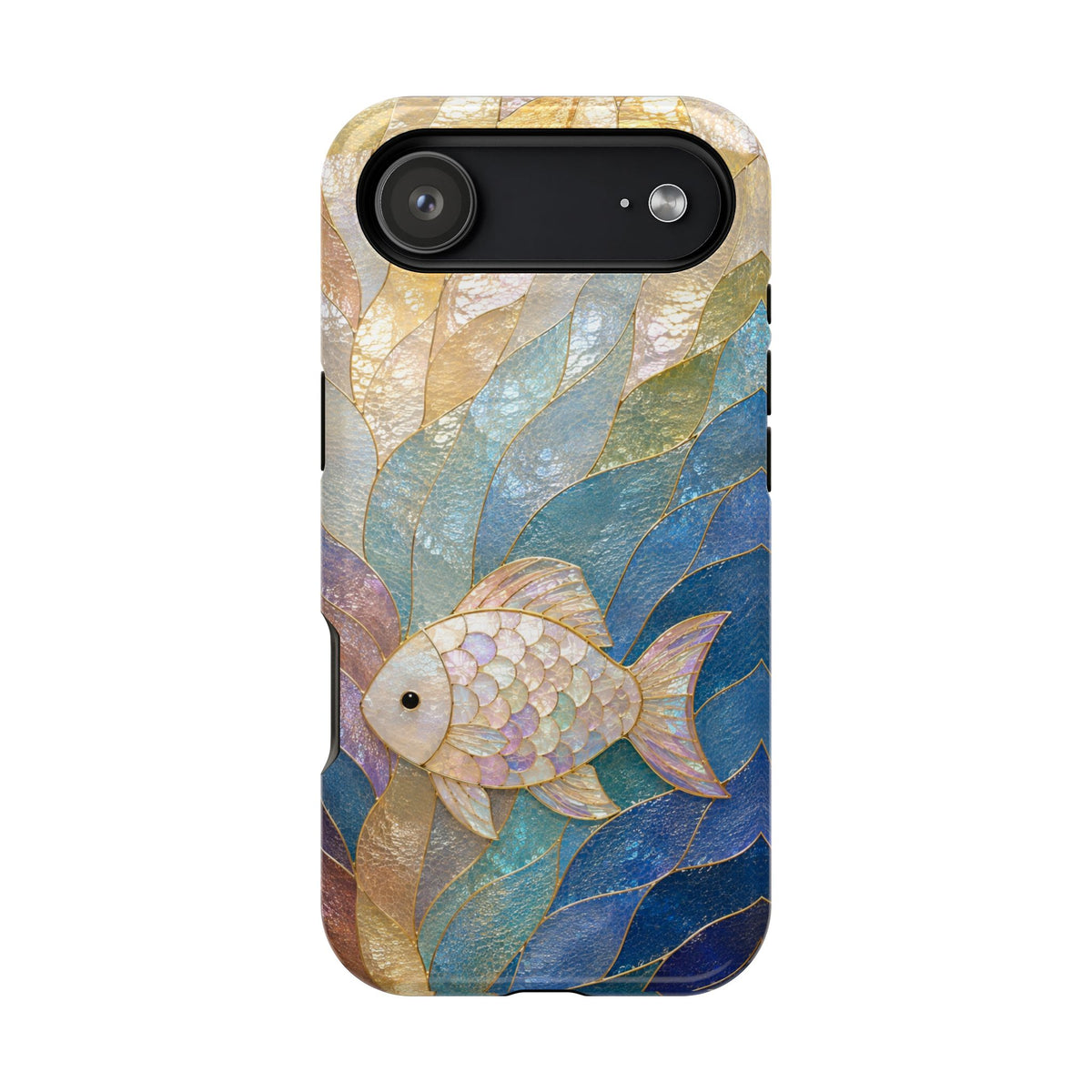 Fish Mosaic Magnetic Phone Case — Impact-Resistant Ocean Art