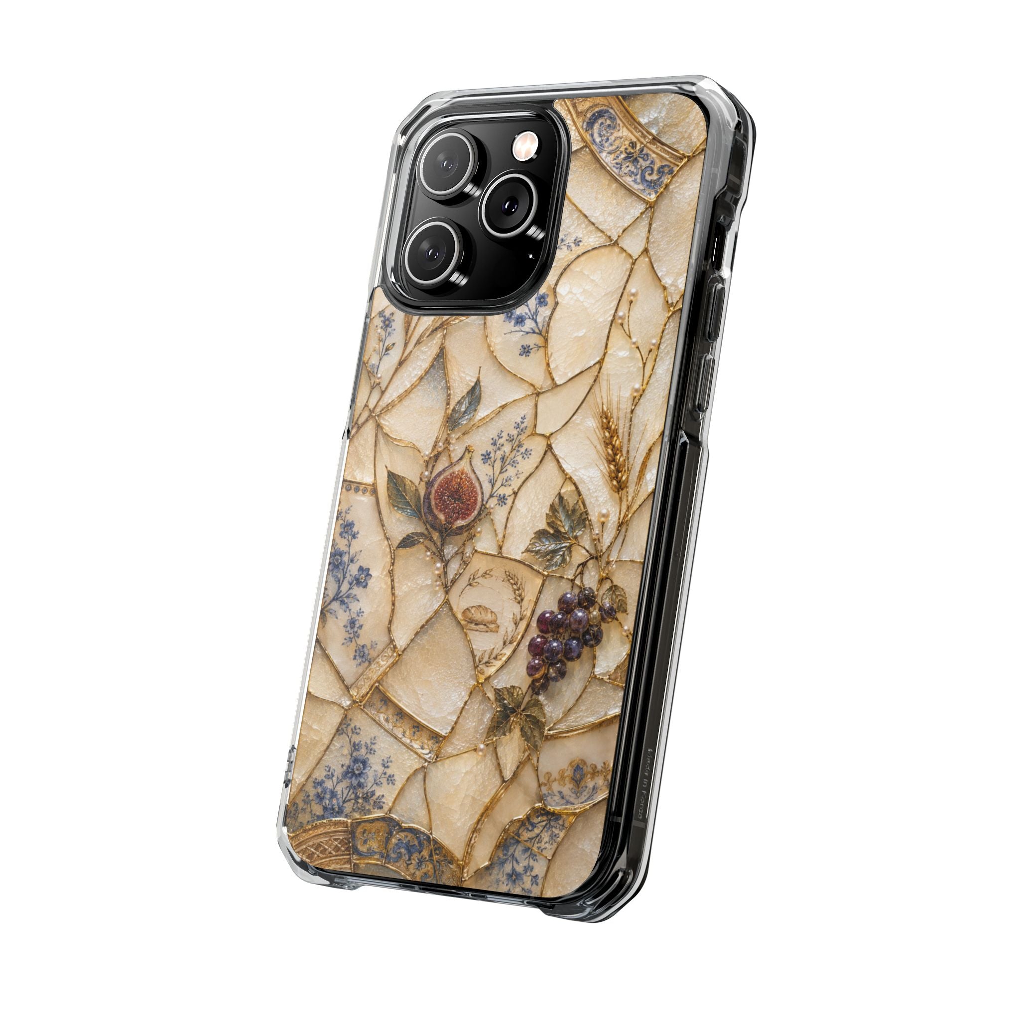 Floral Mosaic Magnetic Clear Phone Case