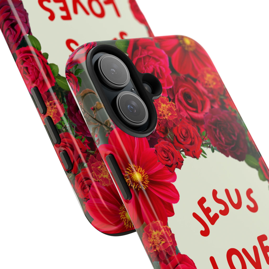 JESUS LOVES YOU Phone Case (Red)