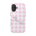 FISH AND LOAVES Gingham Phone Case (Pink)