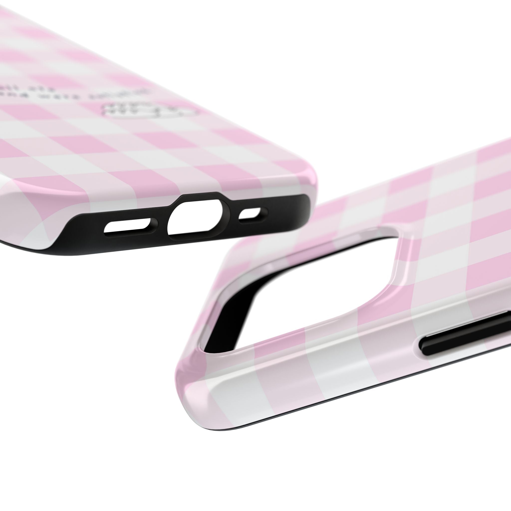 FISH AND LOAVES Gingham Phone Case (Pink)