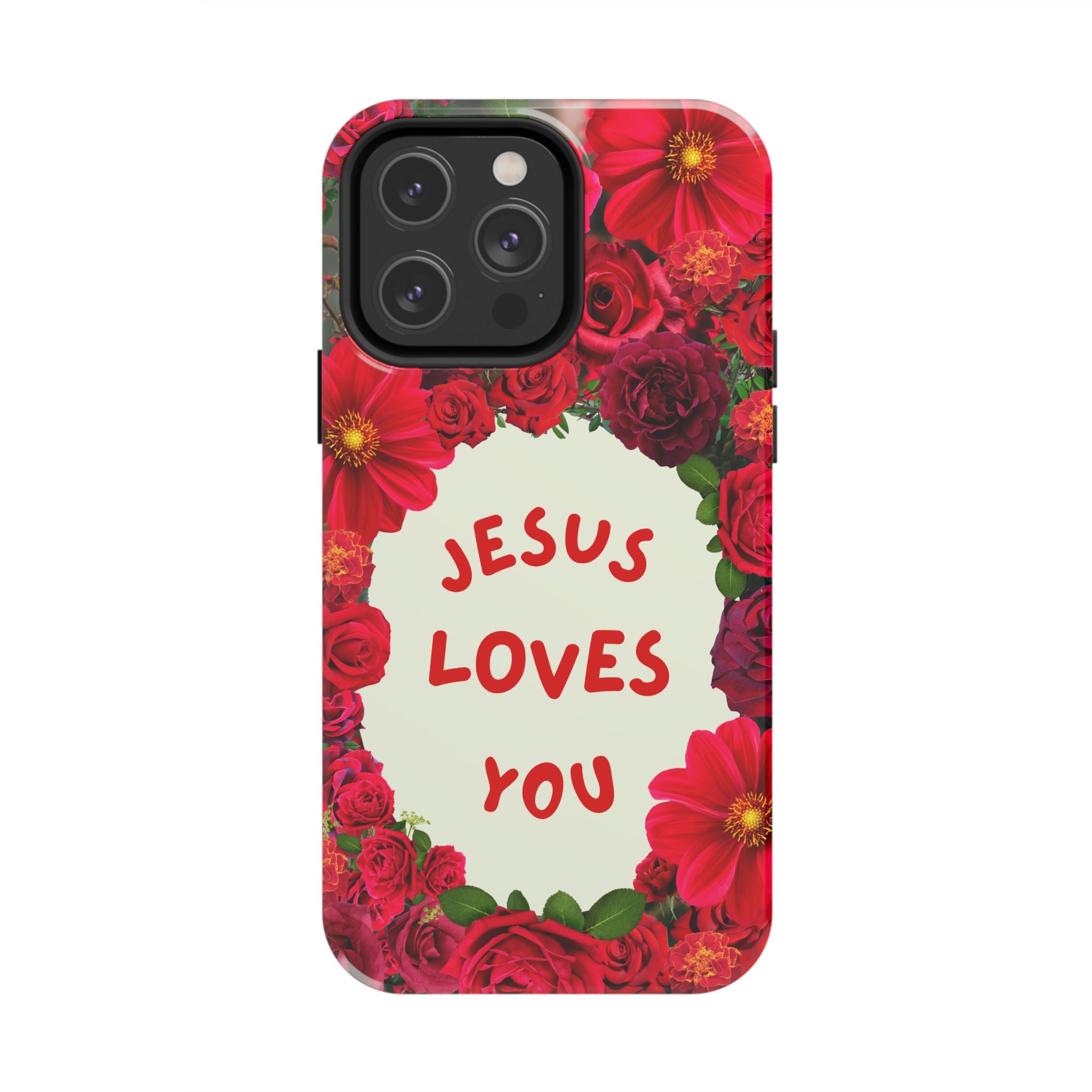 JESUS LOVES YOU Phone Case (Red)