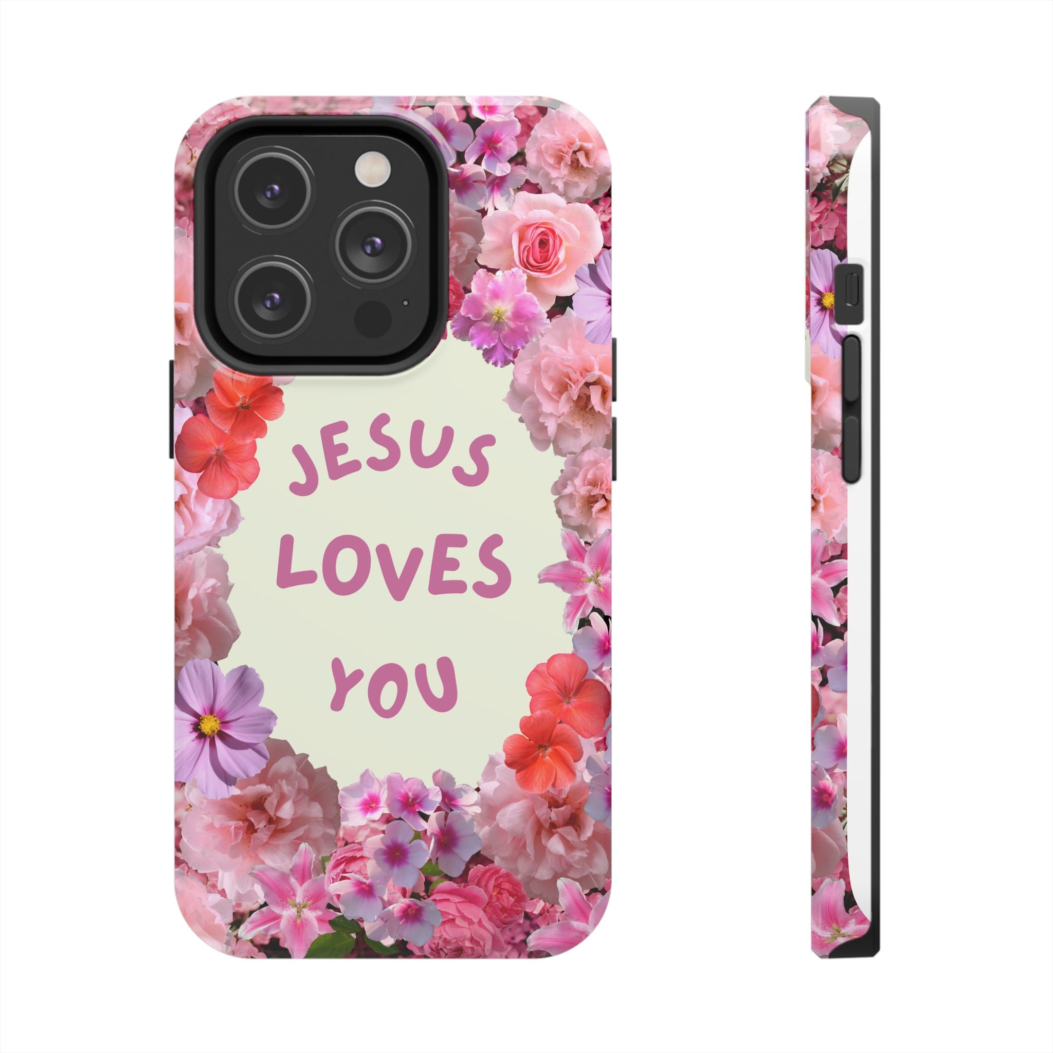 JESUS LOVES YOU Phone Case (Pink)