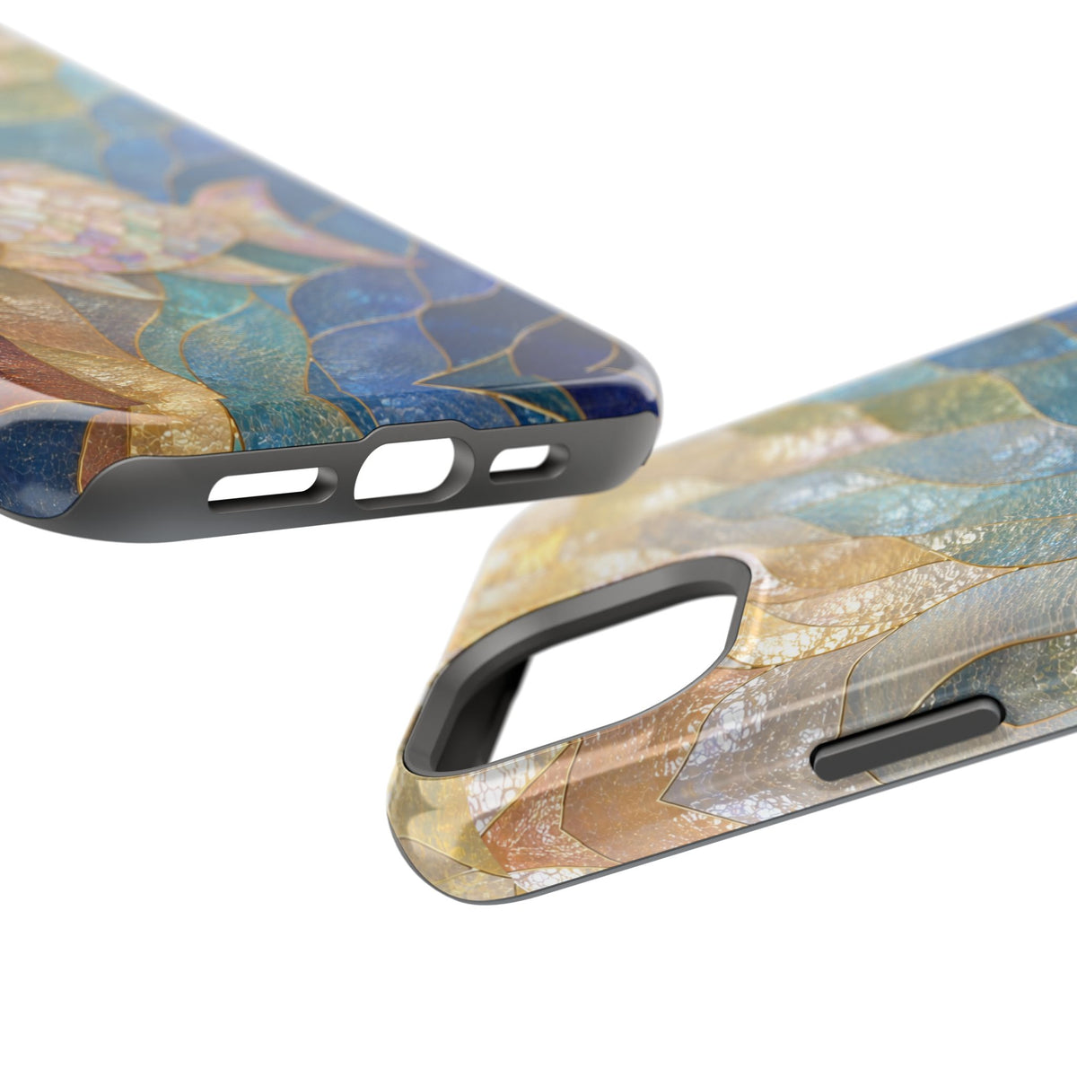 Fish Mosaic Magnetic Phone Case — Impact-Resistant Ocean Art