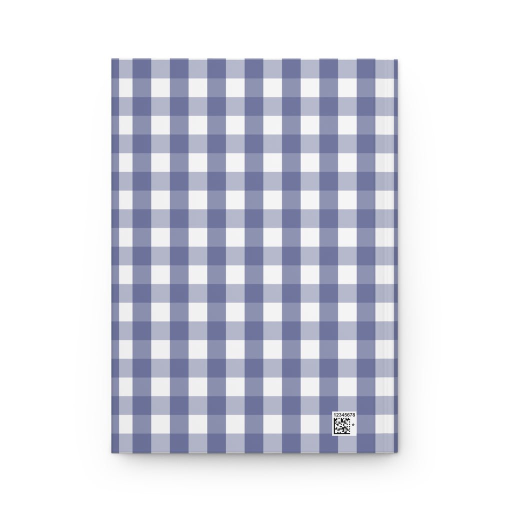 Navy Gingham Christian Journal | Matthew 14:20 Hardcover Notebook | Bible Study Journal | Faith Gift for Women | Prayer Journal | Christian Stationery