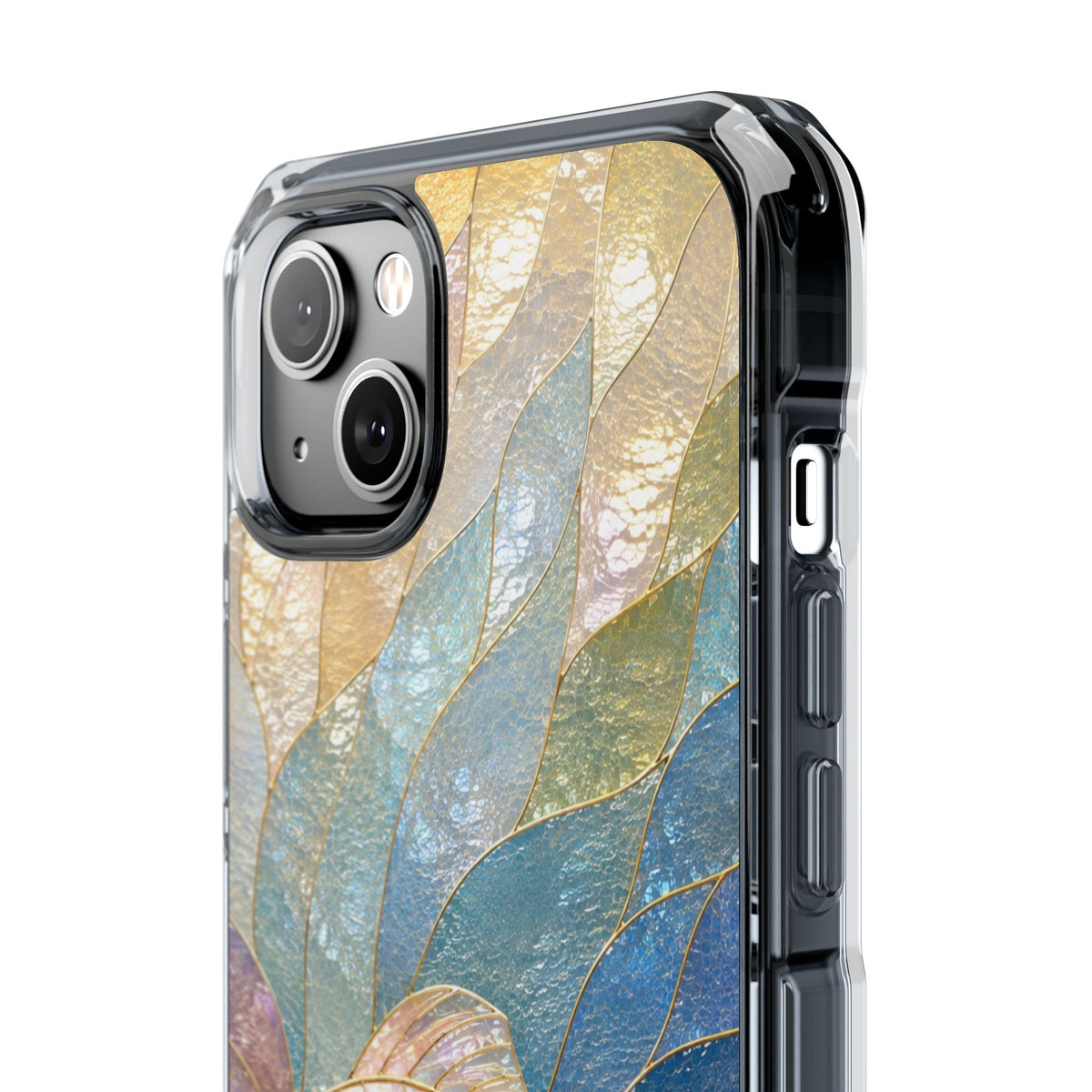 Trust and Know Clear Magnetic Phone Case — Iridescent Fish Mosaic Design