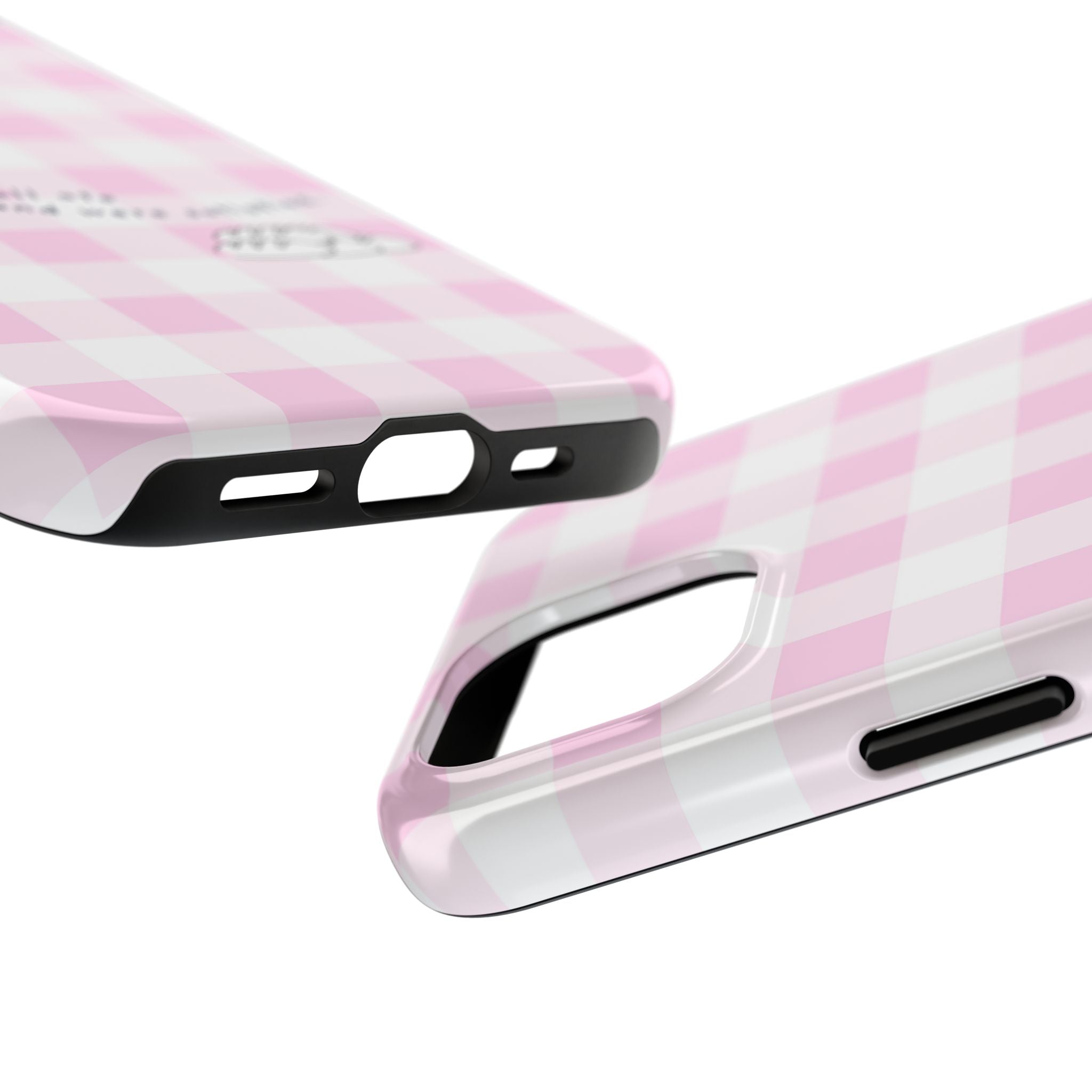 FISH AND LOAVES Gingham Phone Case (Pink)