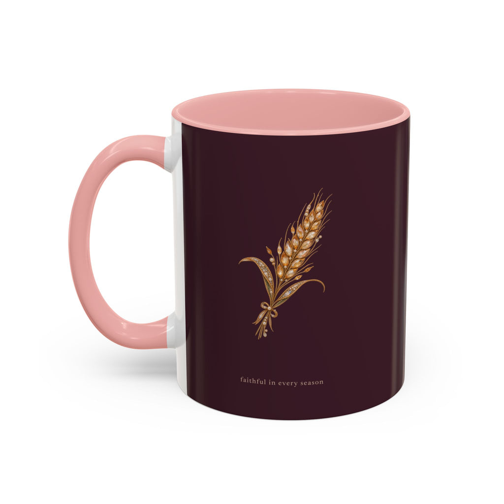 Faithful in Every Season Mug — Christian Wheat Coffee Mug, 11 oz