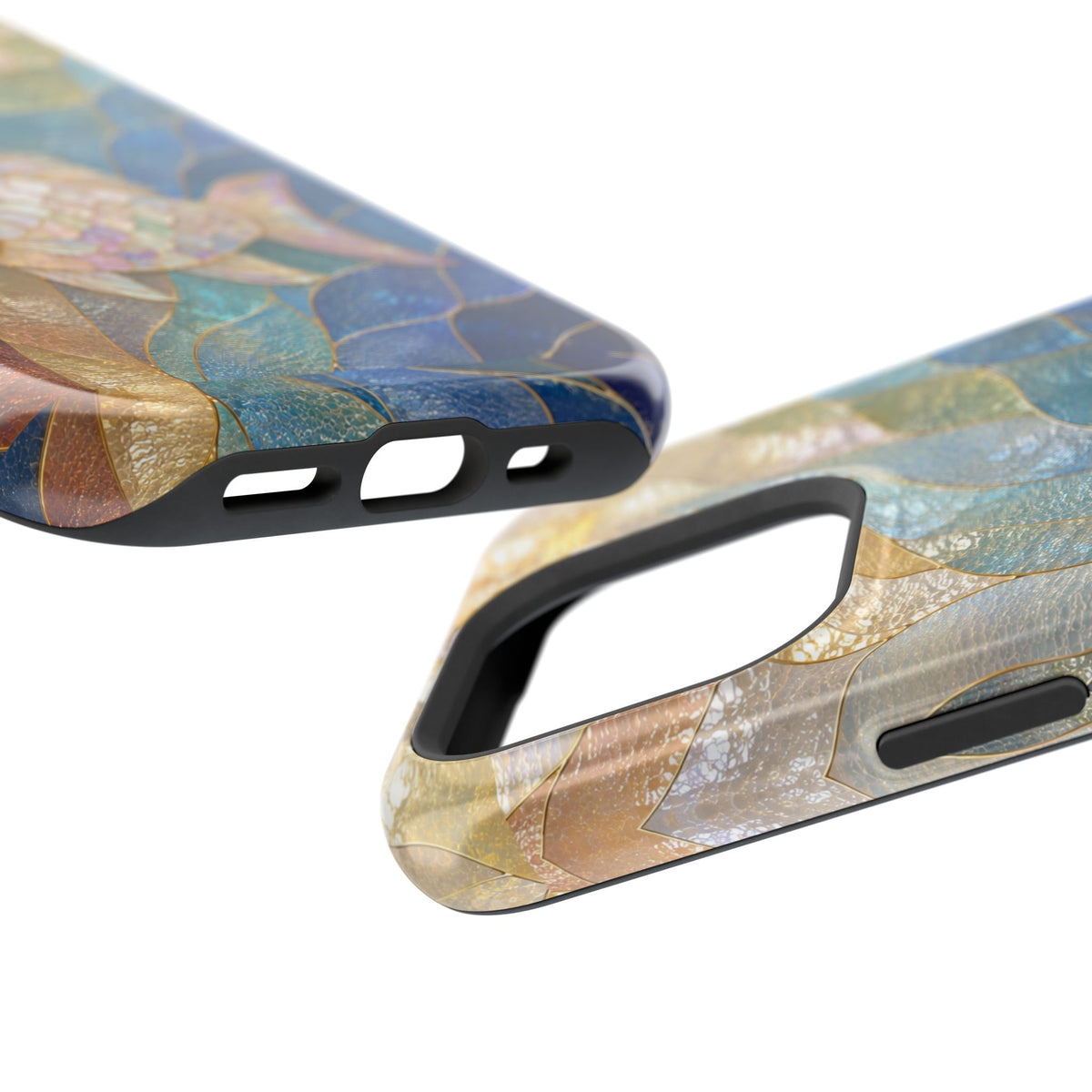 Fish Mosaic Magnetic Phone Case — Impact-Resistant Ocean Art