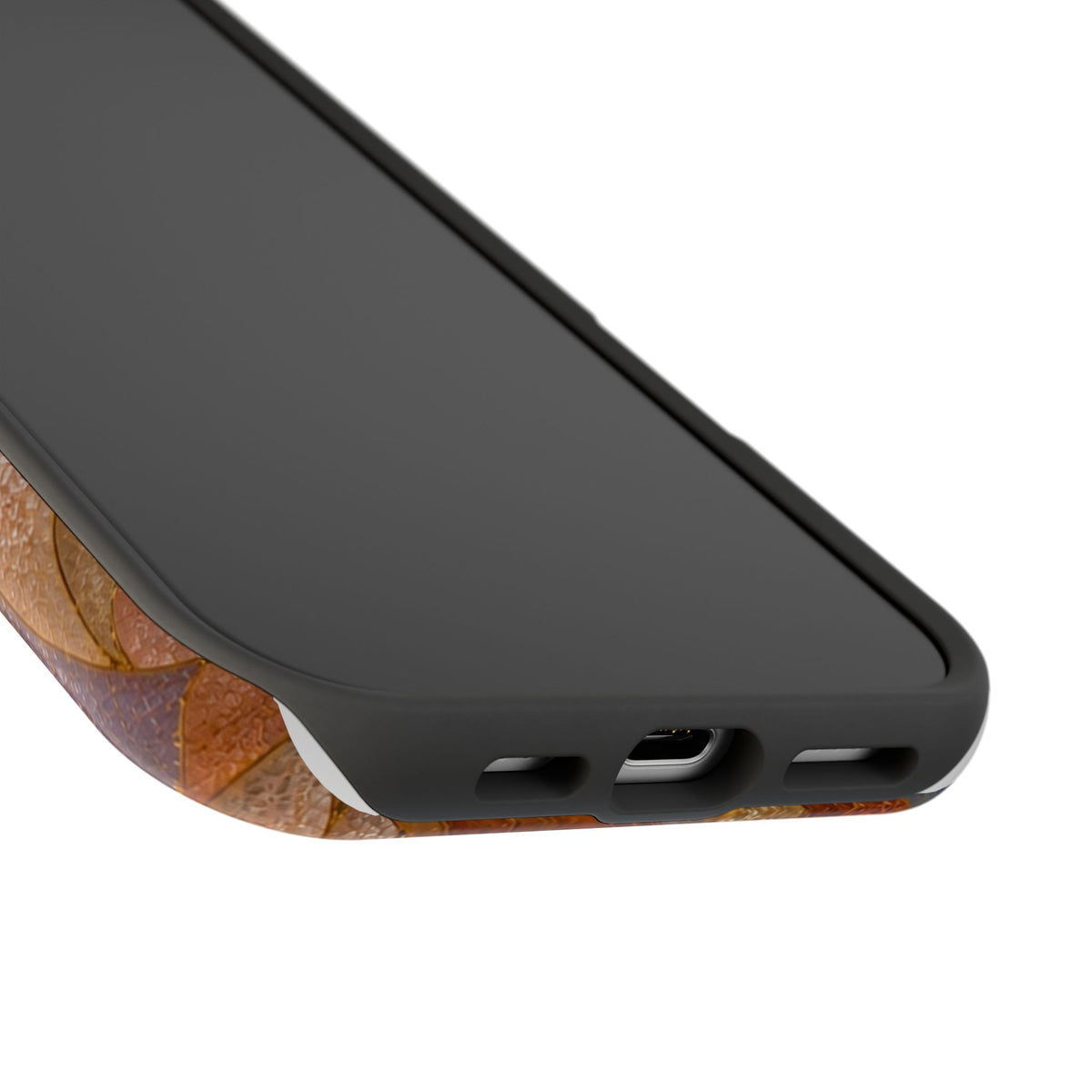 Abstract Amber Mosaic Phone Case — Magnetic Impact-Resistant iPhone Cover