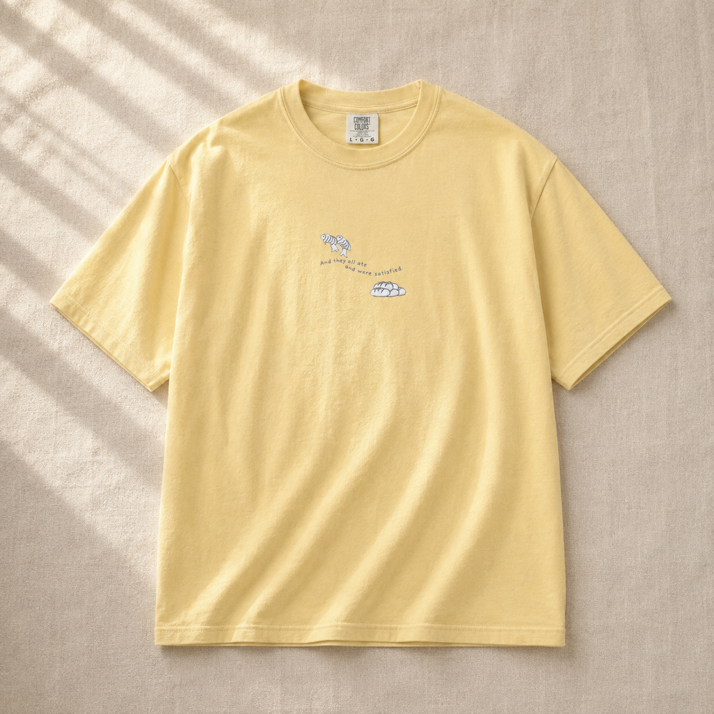 Embroidered Fish and Loaves Comfort Colors Shirt, Christian T-Shirt, Matthew 14 Tee, Bible Study Shirt, Christian Gift for Women, Church Tee